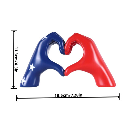 Independence Day Heart Sculpture Decorations Gesture Heart Hands 2