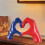 Independence Day Heart Sculpture Decorations Gesture Heart Hands 6