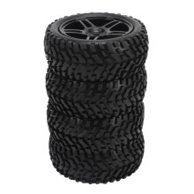 4 Stück 1/16 RC Auto Reifen Set 75mm Gummi Schwarz Ersatz