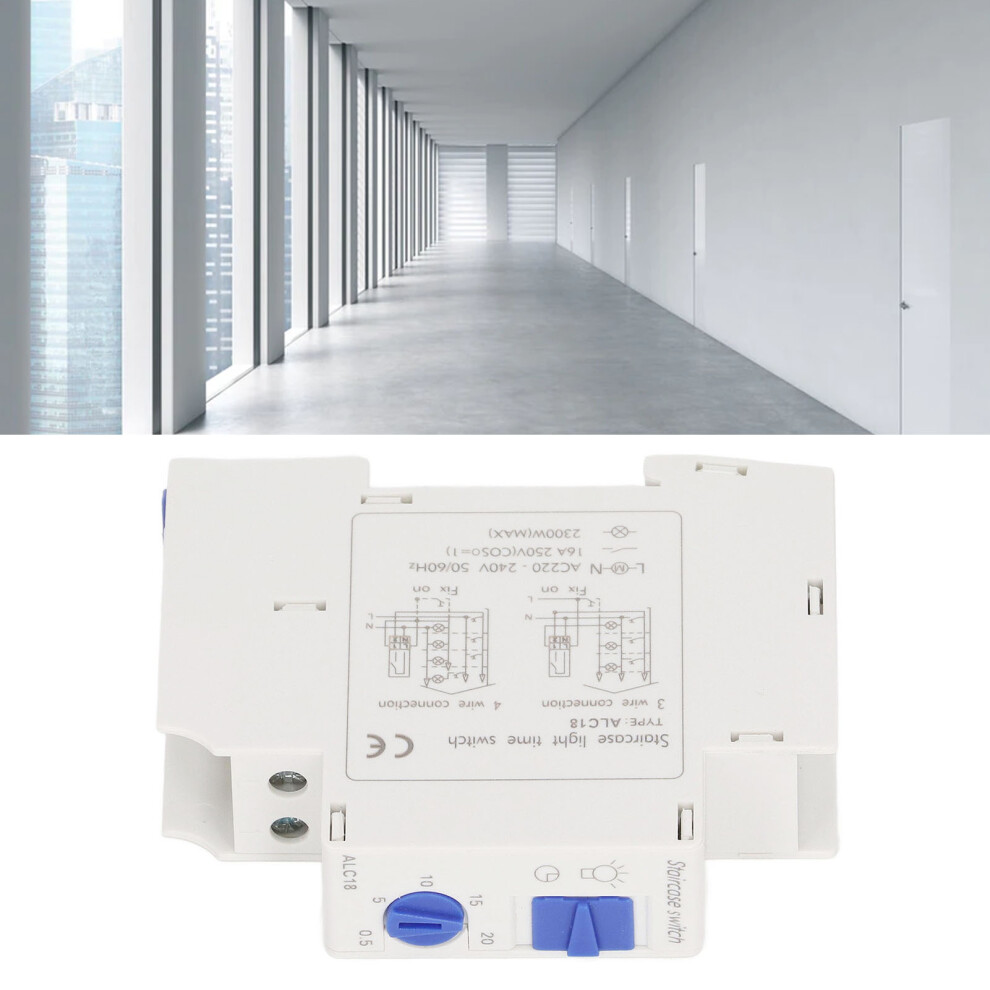 220V 240Vac Mechanical Timer Switch 16A Din Rail Mount 0.5-20Min Alc18 4151371251464