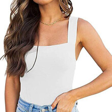 Camiseta sin mangas versátil para mujer, blusa sin mangas de corte ajustado con estilo moderno y tejido elástico y suave, top de doble capa con