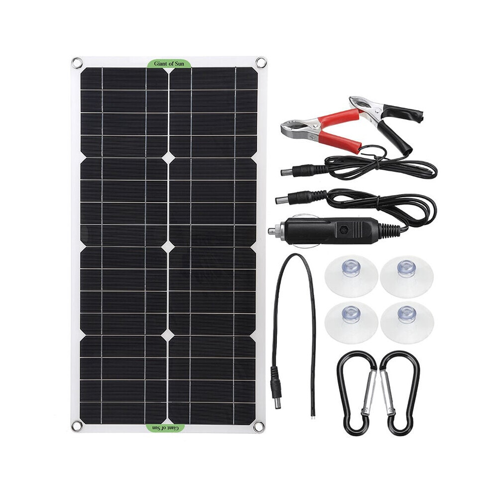 Monocrystalline Solar Panel Kit 250W, Lightweight And Portable Design 18V Solar Charger With Wide Range Of Applications For Outdoor Cycling Climbing 9405630307221