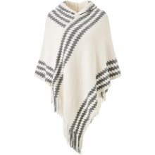 Trendig poncho med huva i konstkashmir och kappa, mysig sicksackponcho med mjuk och lyxig känsla för kvinnor som söker komfort och stil