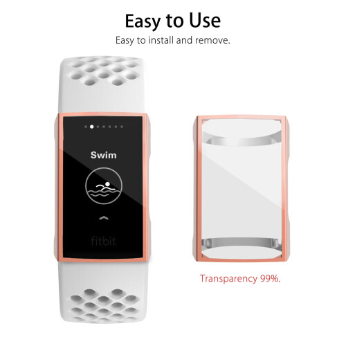 Εξαιρετικά λεπτή και ελαφριά θήκη για fitness tracker συμβατή με Fitbit Charge, ανθεκτική στις 2