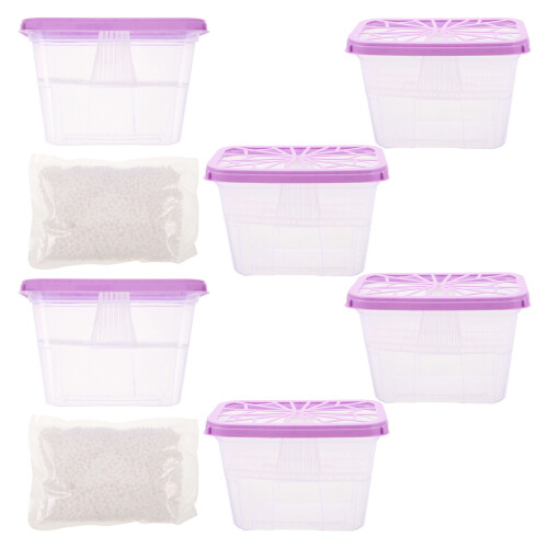 6 Pièces Boîte Déshumidificateur Perles Rechargeables