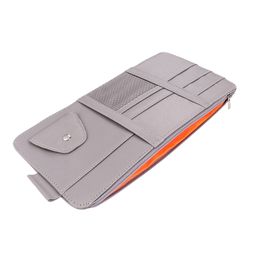 3Pcs Portable Pu Car Storage Pouch Sun Visor Clip Auto Gadget 3603538042862