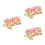 6Pièces Bracelets De À Et Cloches Roses Pour Danseuse 5