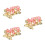 6Pièces Bracelets De À Et Cloches Roses Pour Danseuse 6