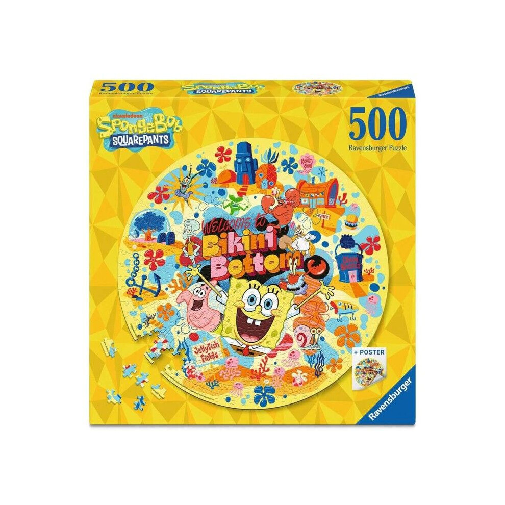 Ravensburger Spongebob Squarepants Circular 500 Piece Jigsaw Puzzle