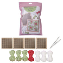Kits de crochet de dessous de verre de fleurs pour-Vert clair