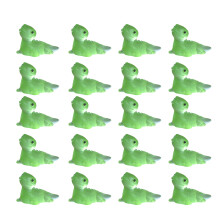 Figurines de lézards lumineuses en résine, 20 pièces,-Vert