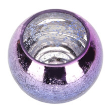 Supporto per candela tealight in vetro con gradiente caldo viola, decorazione romantica per tavoli