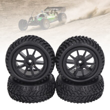 4PCS 1/16 RC Car Tires & Plastic Rims 74mm Black