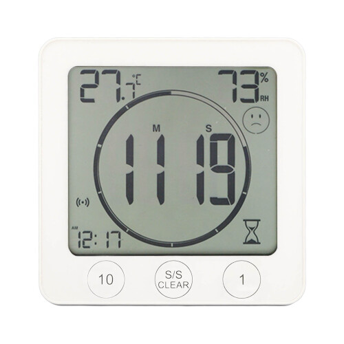 Innenbereich weiß digitales Thermometer Hygrometer LCD 1