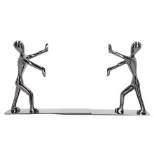 Moderni fermalibri decorativi con scultura umana, robusti e durevoli, che offrono un supporto sicuro per organizzare i libri con un design unico.