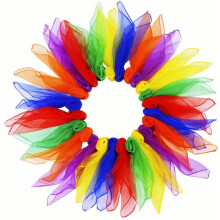 Lenços de seda coloridos, duráveis e elegantes para malabarismo, ideais para dança e música. O tecido macio e leve melhora a coordenação motora