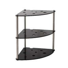 Minimalist Corner Storage Rack 3-Tier Acrylic & Metal Shelving Unit Durable Design for Maximum Storage Space, Tool-Free Assembly Easy Setup in Minutes