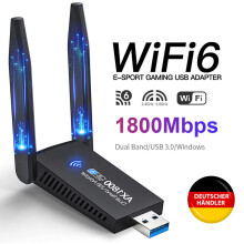Neuer, ultraschneller Dualband-WLAN-Adapter, Mini-WLAN-Empfänger (1300 Mbit/s, 2,4/5 GHz), unterstützt Hochgeschwindigkeitsverbindungen für