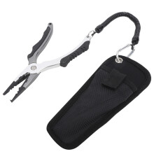 Lightweight Fishing Pliers With Sheath, High Quality Material Ensures Corrosion Resistance And Durability, Angled Pliers Design For Easy Hook Removal