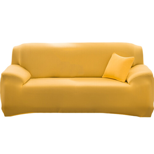 Housse de canapé extensible pour salon, fauteuil-Jaune Double