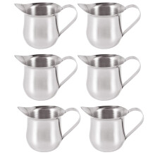 6 Pacote de 3 Onças de Aço Inoxidável Bell Creamer Espresso Shot Espuma Copo Copo Medidor de Café Latte Art