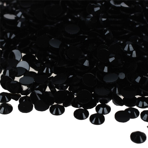 10000Pcs Crystal Flatback Acrylic Rhinestones Beads Nail Art (Black) 2