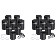 16Pak Afstandhouders 3/4 x 1 Inch Zwart Teken Afstandhouders Hangende Acryl Fotolijst Reclame Schroeven Kit