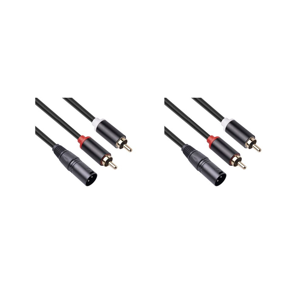 2X Xlr To Dual Rca Audio Cable A1 Xlr Male 3 Pin To Dual Rca Male Plug Stereo Audio Cable 1M 6032906917261