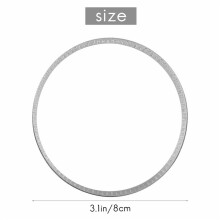 60 Pack Rvs Taart Ring, Hittebestendige Geperforeerde Cake Mousse Ring, Ronde Ring Bakken Donut Tools, 8cm