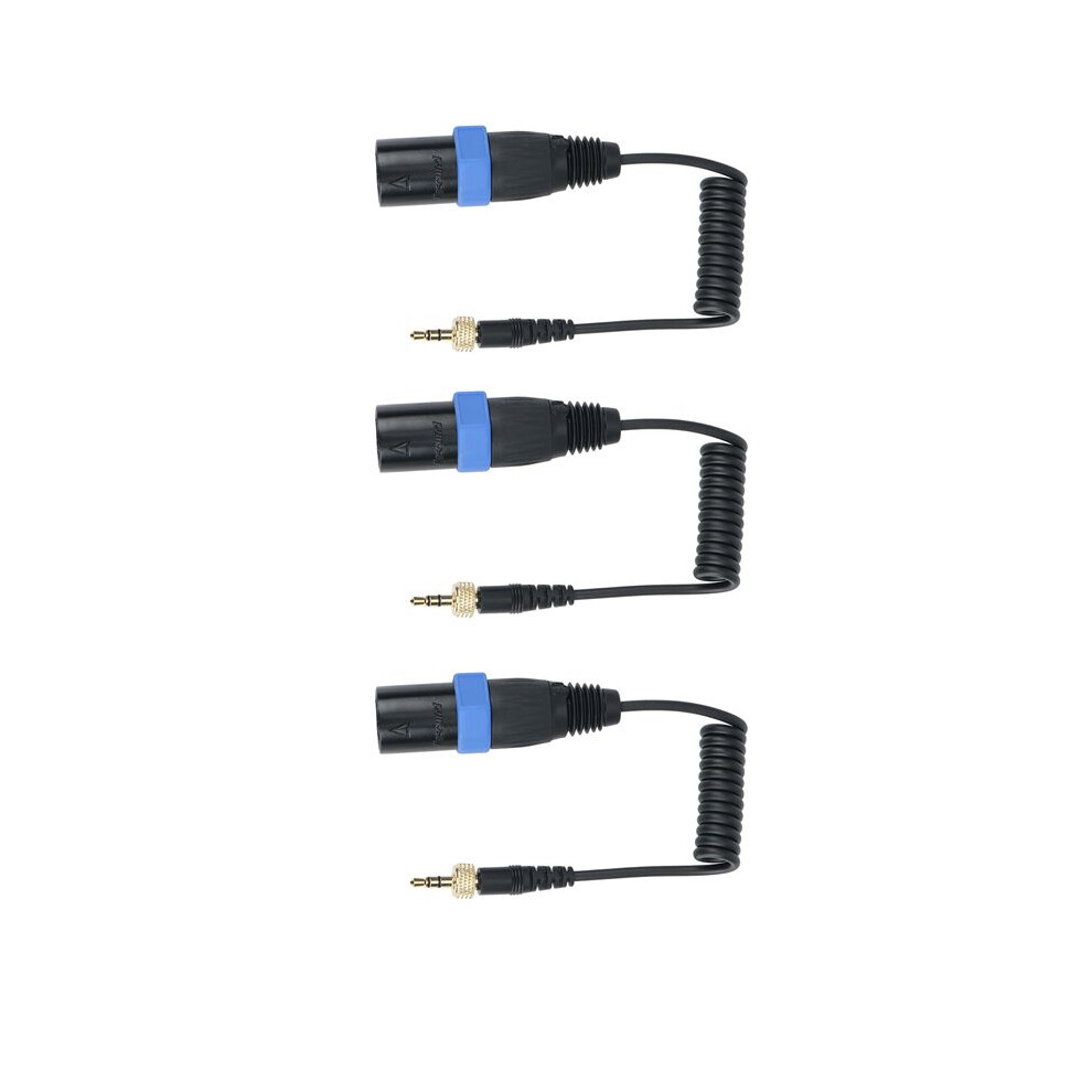 3X Locking Type 3.5Mm To 3.5Mm Trs To Xlr Male Microphone Output Universal Audio Cable For Wireless Receivers 4711042970461