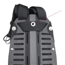 2piezas 3,5 M Buceo Placa Trasera Correas Buceo Ala BCD Cinturón Arnés Ojal Accesorios de Montaje Trasero