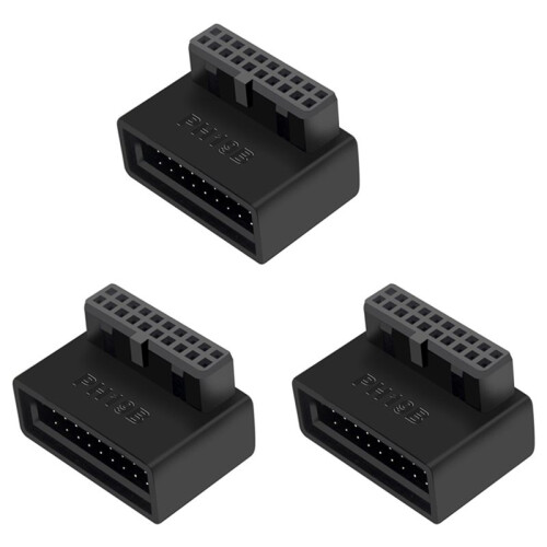 3X PH19B USB 3.0 Internal Header USB3.0 19/20P Socket 90 Degree Adapter Converter for Computer Motherboard