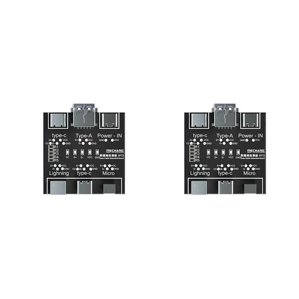 2X Dt3 Data Cable Detection Board Usb Cable Tester For Ios Android Type-C Short Circuit -Off Switching Test Board 4713137961569