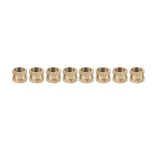 M3 x 3mm Female Thread Brass Knurled Threaded Insert Embedment Nuts 200PCS 2