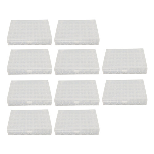 10 Sets Clear Plastic Bobbins with Case, 36 Compartments for Sewing 1