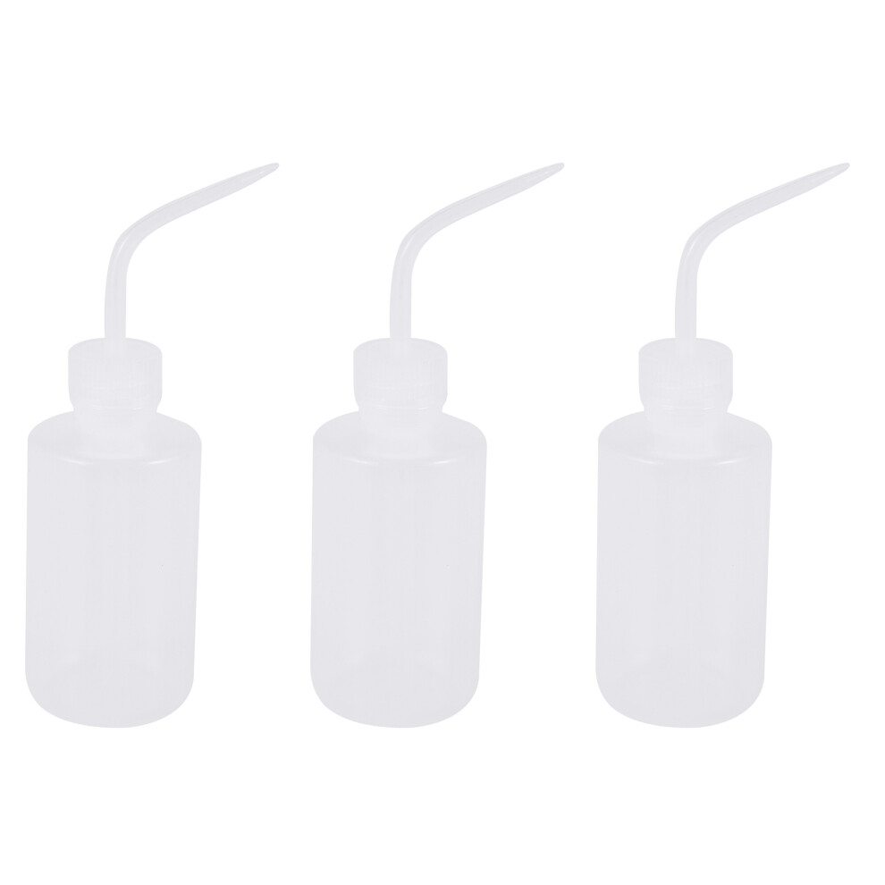 White,Green 3X 250Ml 8Oz Capacity Tattoo Wash Clear White Plastic Green Soap Squeeze Bottle