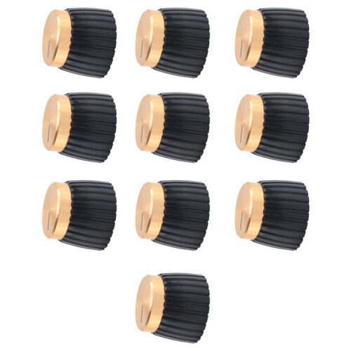200X Guitar AMP Amplifier Knobs Push- Black+Gold Cap for  Amplifier 1