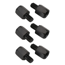 6 PCS Motor Adaptadores de Espejo Convertir En el Reloj de 8MM Una 10MM Negro