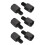 6 PCS Motorcycle Mirror Adaptors Converts Clockwise 8MM to 10MM Black 1