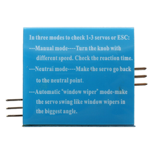 2X Servo Tester CCPM Consistency Master Checker 3CH 4.8-6V 1
