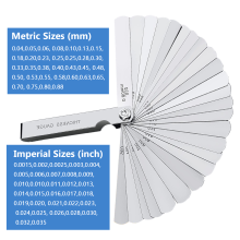 Portable Companion, Stainless Steel Feeler Gauge, Wear-Resistant, Corrosion-Resistant, Dual Marked Metric Imperial, Convenient Storage, Anti-Rust Oil