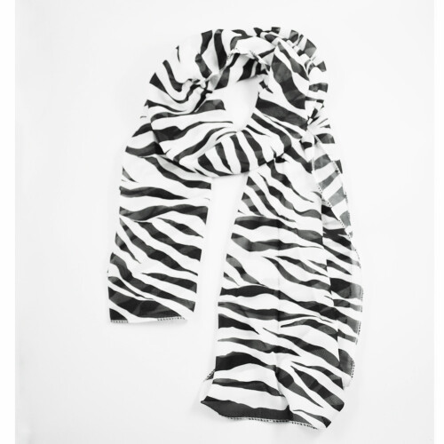 10X Scialle Sciarpa Nero Chiffon Bianco  Strisce Strisce da Donne 1