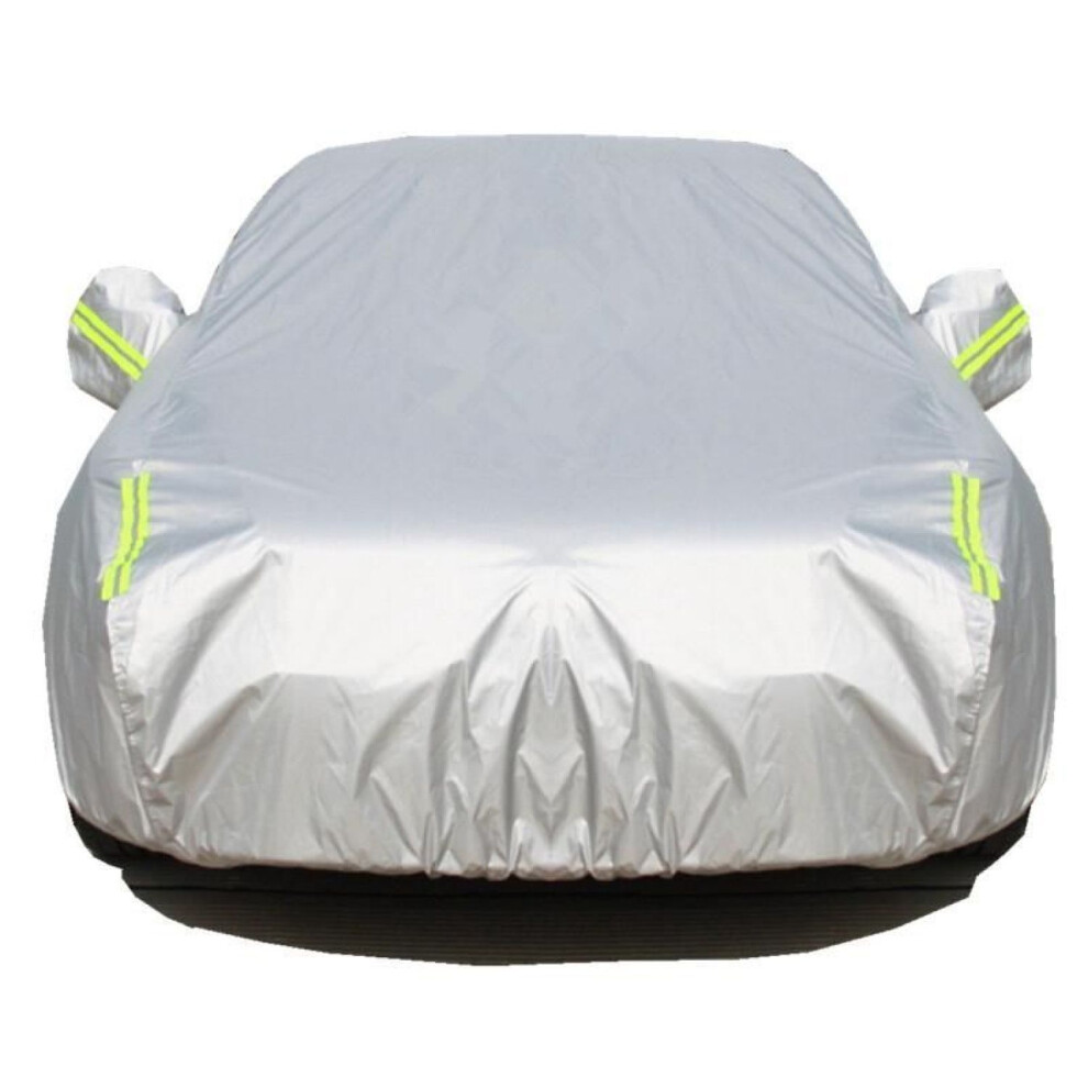 Car Cover With Reflective Stripes And Anti-Theft Lock, Universal Fit For Sedan, Waterproof All Weather Protection, Sun Shield For 5.4*2.0*1.85M Sedans 9423501865182