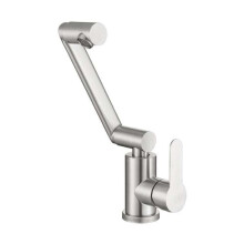Folding Sink Faucet with 360 Rotation, Foldable RV Kitchen Faucet Featuring Solid Brass Construction and Antibacterial Properties, Inner Window