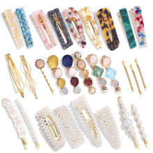 Horquillas doradas a presión, horquillas decorativas, pinzas para el cabello flexibles y duraderas para mujeres, tocados de boda para niñas,
