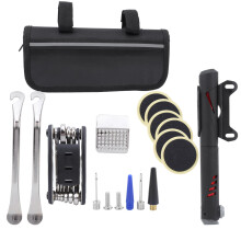 Kits d'outils de réparation de vélo, outil multifonction pour réparations polyvalentes, comprenant une mini-pompe, des démonte-pneus, des