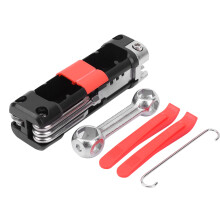 Clé universelle pour vélo, outil de réparation robuste en métal renforcé, multifonctionnelle, en alliage de zinc antirouille à double