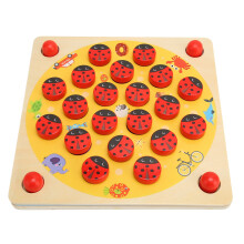 Ladybird Wooden Memory Matching Game for Cognitive Development, Basswood