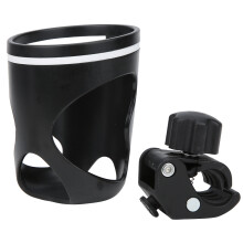 Universal Cup Holder for Strollers, Bikes, Wheelchairs, Walkers, Scooters - 360 Degree Rotatable, Non-Slip Design, Secure Grip for Multiple Sizes,