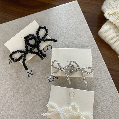 Zarte Schleife-Ohrringe, modischer Ohrschmuck,-5 2